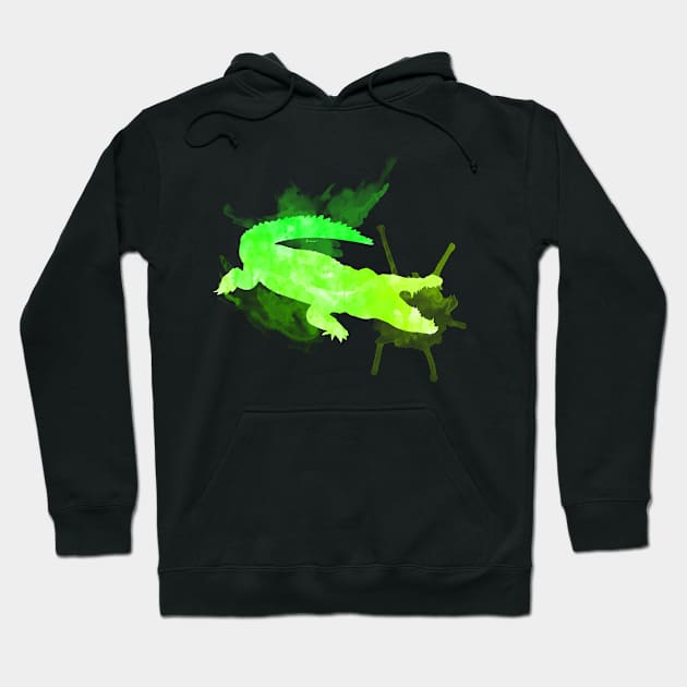 Crocodile Watercolor Forest Hoodie by serre7@hotmail.fr